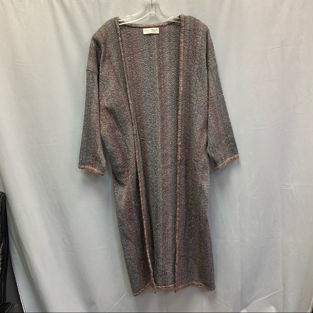 Vintage Leslie Wright Handwovens Tunic Cardigan